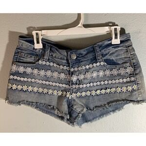 Jean Shorts‎ with Flowers